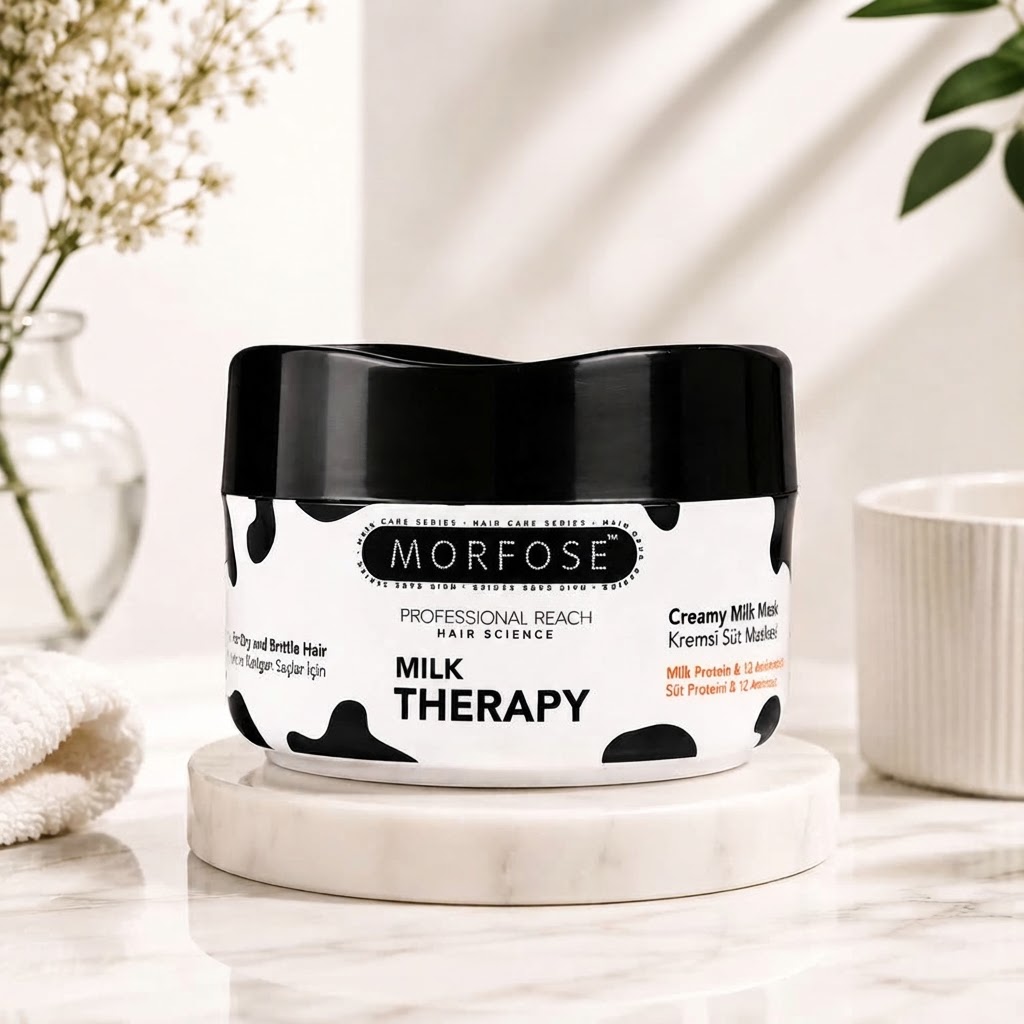 ماسک مو شیر مورفوسمدل Milk Therapy مناسب موهای خشک و شکننده حجم 500 میل