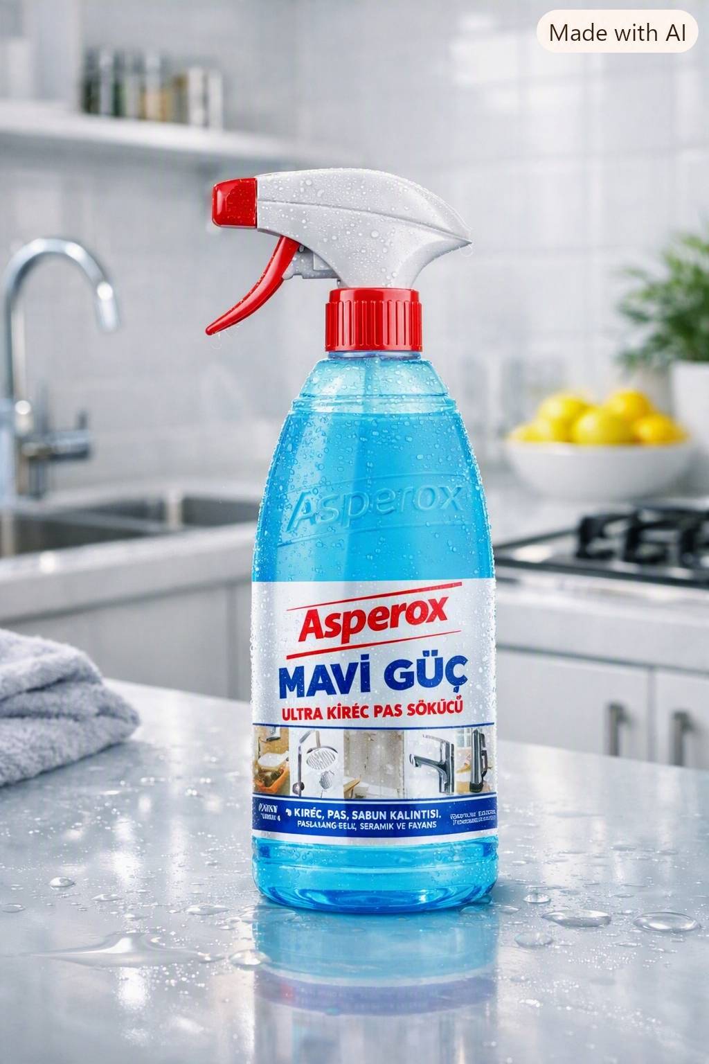 اسپری پاک‌کننده چندمنظوره شیرالات  آسپروکس آبی (Asperox Sarı Güç)