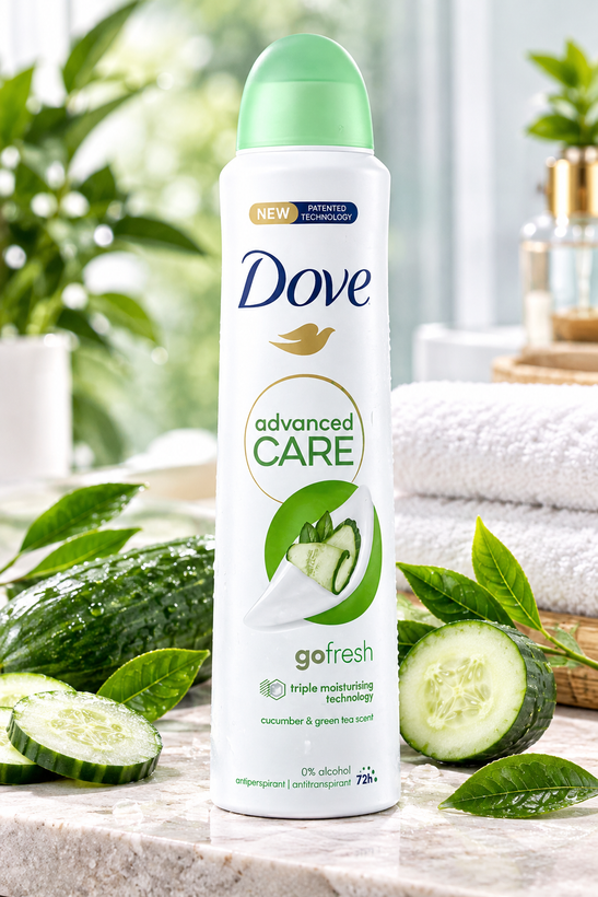 اسپری ضد تعریق داو Advanced Care Go Fresh Cucumber & Green Tea